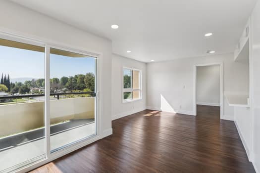 Apartment living area at 16550 Vanowen St