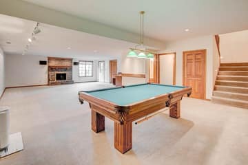 Finished Basement Pool Table