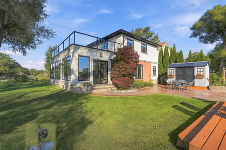 Rear exterior and waterfront yard at 3 Willowbank Avenue