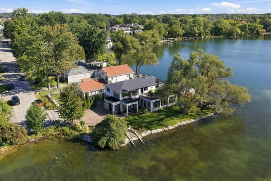 Waterfront property view at 3 Willowbank Avenue on Lake Wilcox